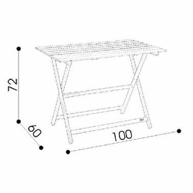 Tavolo legno Pieghevole 60x100-