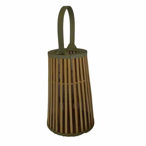 Round green wooden lantern